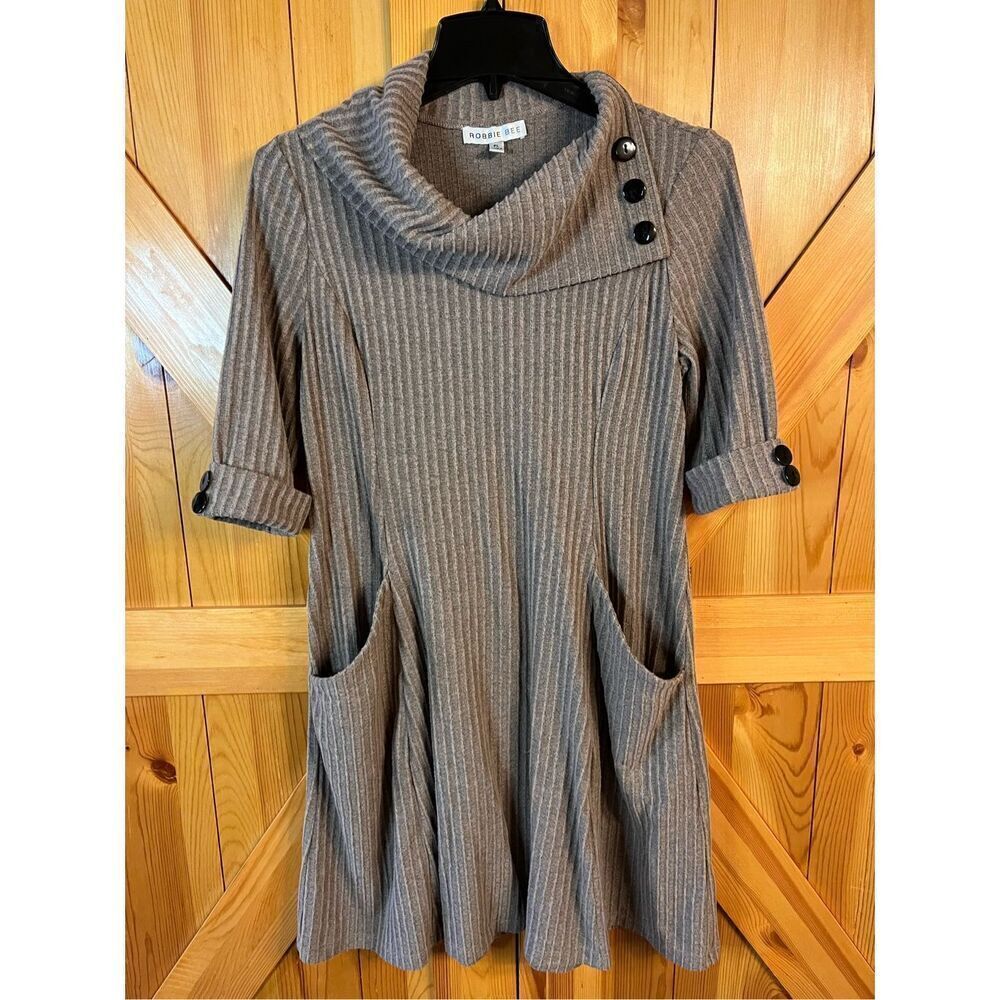 Robbie Bee fit flare cowl neck dress size PL (3245)